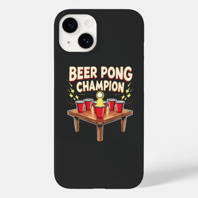 Funda De Case-Mate Para iPhone Beer Pong Champion Ping Pong Bebe (Reverso )