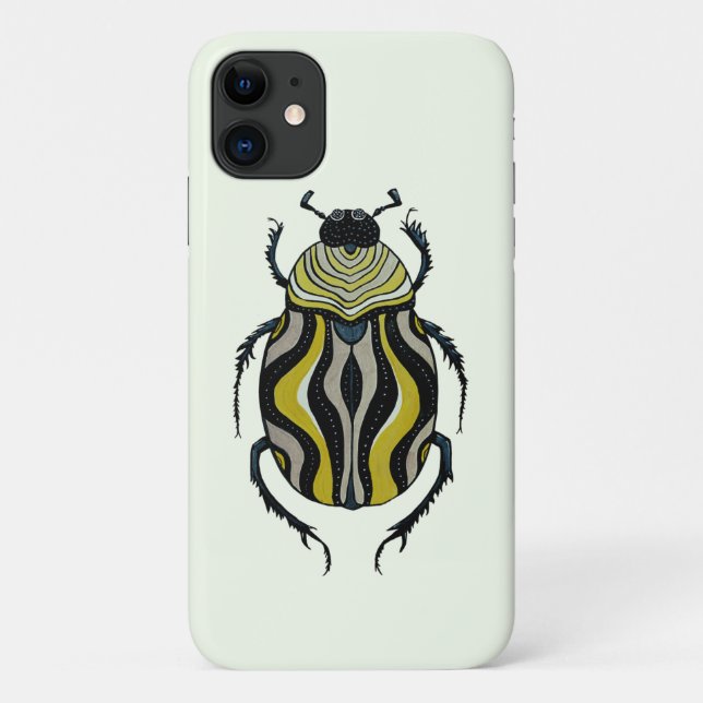 Funda De Case-Mate Para iPhone Beetle Art Ink Dibujar Insectos Lover (Reverso)