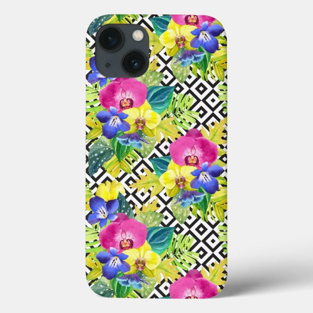 Funda De Case-Mate Para iPhone Begonia Orquídea Y Hojas De Palmilla (Reverso)