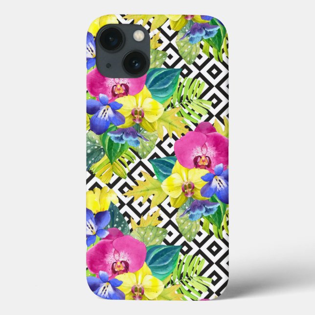 Funda De Case-Mate Para iPhone Begonia Orquídea Y Hojas De Palmilla (Reverso)