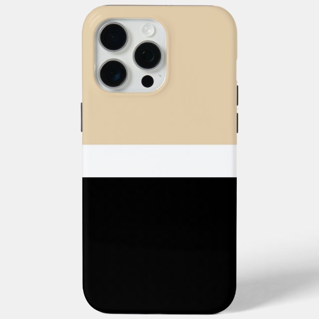 Funda De Case-Mate Para iPhone Beige Black Abstract Stripe (Reverso )