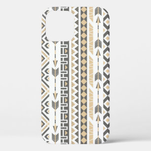 Funda Para iPhone 12 Beige étnico sin soldadura: patrón de cosecha