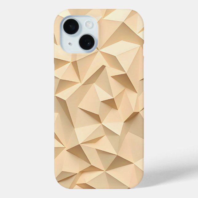 Funda De Case-Mate Para iPhone Beige iPhone Case Minimalist 3D Design (Reverso )