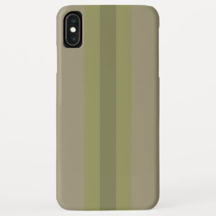 Funda Para iPhone XS Max Beige verde moderno de mezs a rayas