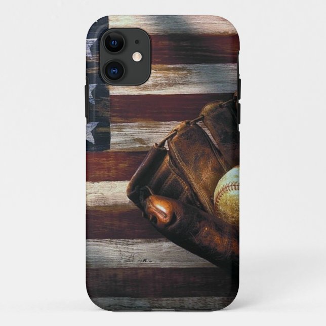 Funda De Case-Mate Para iPhone Béisbol americano (Reverso)
