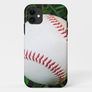 Funda Para iPhone 11 Béisbol blanco con tintes rojos