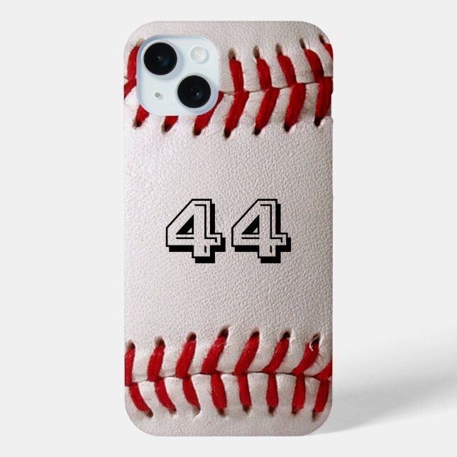 Funda De Case-Mate Para iPhone Béisbol con número de Personalizable (Reverso )