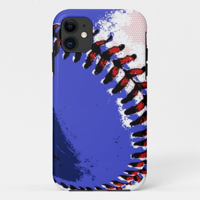 Funda De Case-Mate Para iPhone Béisbol de arte pop (Reverso)