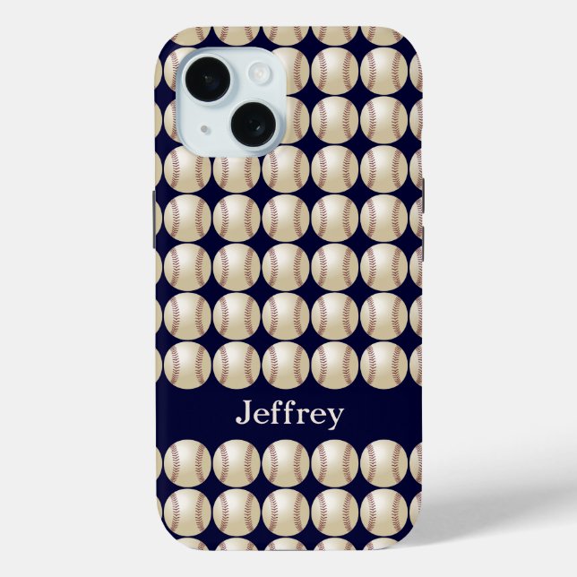 Funda De Case-Mate Para iPhone Béisbol, "duro", nombre personalizado, (Reverso )