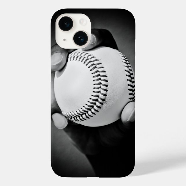 Funda De Case-Mate Para iPhone béisbol en mano (Reverso )