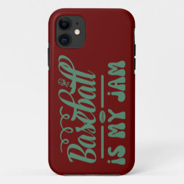 Funda Para iPhone 11 BÉISBOL ES MI Béisbol tipográfico divertido JAM