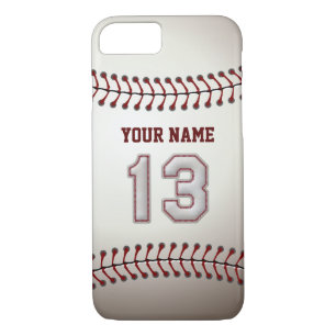 Funda Para iPhone 8/7 Béisbol número 13 con su nombre - deportivo