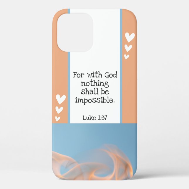 Funda De Case-Mate Para iPhone Bella Biblia Verse Flames Personalizado de plantil (Reverso )