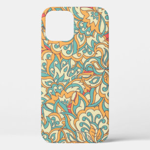 Funda Para iPhone 12 bellas flores sin costura. vintage floral