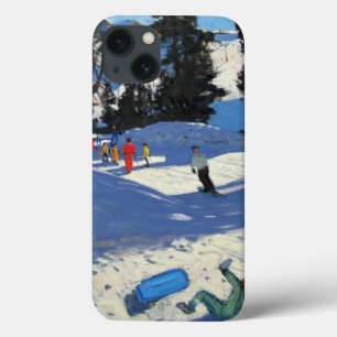 Funda Para iPhone 13 Belleza azul Plagne del trineo