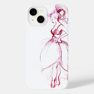 FUNDA PARA iPhone 14 DE Case-Mate BELLEZA CON VESTIDO ROJO