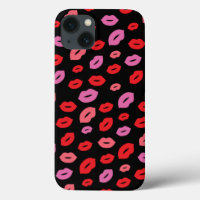 Belleza de la impresión de los labios de vidrio ro