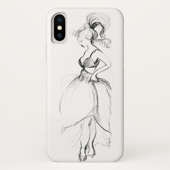 FUNDA DE Case-Mate PARA iPhone BELLEZA EN VESTIDO BLANCO (Reverso)