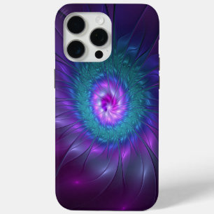 Funda Para iPhone 15 Pro Max Belleza floral abstracta arte fractal colorido flo