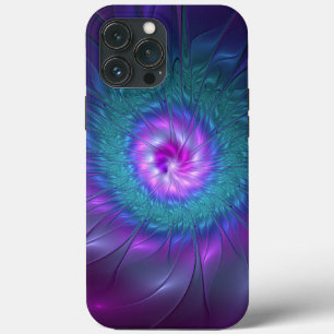 Funda Para iPhone 13 Pro Max Belleza floral abstracta arte fractal colorido Flo