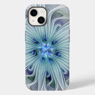 Funda Para iPhone 14 De Case-Mate Belleza floral Resumen Flor Pastel azul moderno