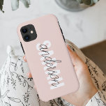 Funda Para iPhone 11 Belleza rosa pastel moderna Personalizada<br><div class="desc">Belleza rosa pastel moderna Personalizada</div>