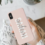 Funda Para iPhone XS Max Belleza rosa pastel moderna Personalizada<br><div class="desc">Belleza rosa pastel moderna Personalizada</div>