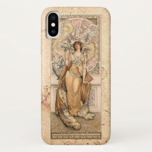 Funda Para iPhone X Belleza victoriana nouveau de oro