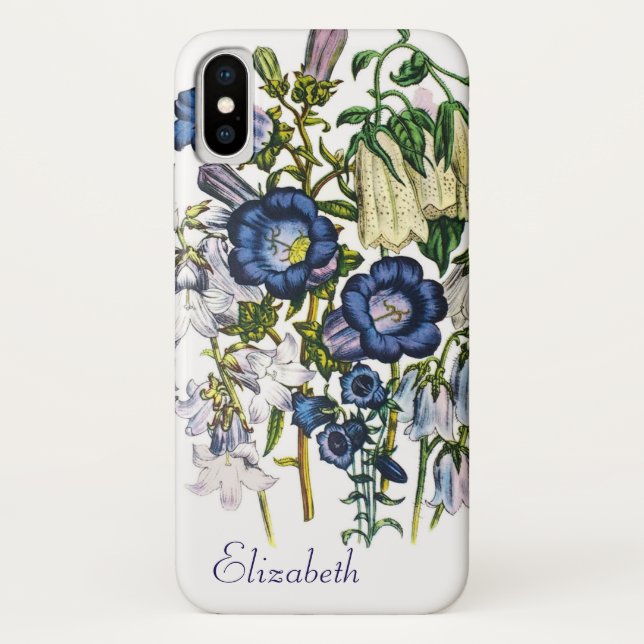 Funda De Case-Mate Para iPhone Bellflowers personalizado (Reverso)