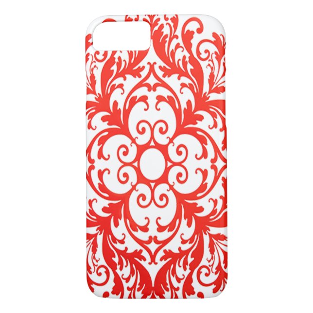 Funda De Case-Mate Para iPhone Bello arte de Mandala Roja (Reverso)