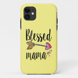 Funda Para iPhone 11 Bendita mamá Amarillo