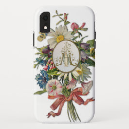 Funda Para iPhone XR Bendita Virgen María Floral Vintage religiosa