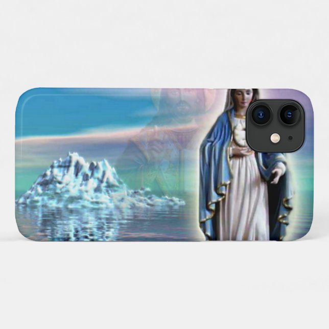 Funda De Case-Mate Para iPhone Bendita Virgen María - Madre de Dios (Reverso (horizontal))