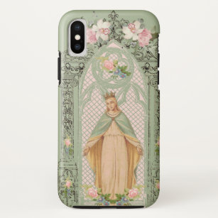 Funda Para iPhone X Bendita Virgen María Religiosa Vintage Católica