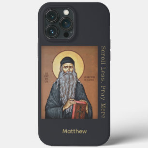 Funda Para iPhone 13 Pro Max Bendito Serafín Rose de Plantita con nombre person