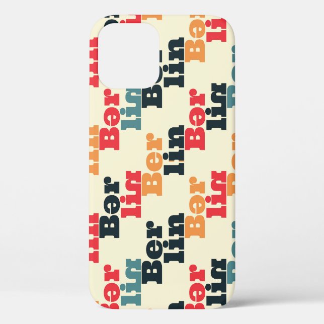 Funda De Case-Mate Para iPhone Berlin Digital Creative, Print Pattern. (Reverso )