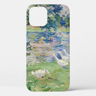 Funda Para iPhone 12 Berthe Morisot - Chica en un bote con Geese