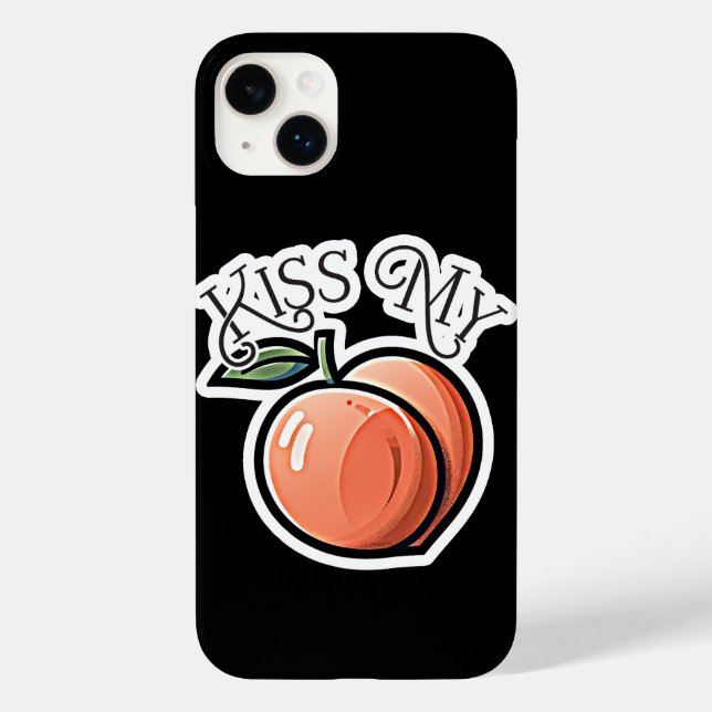 Funda De Case-Mate Para iPhone Besa mis melocotones divertidos (Reverso )