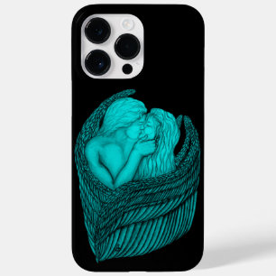 Funda Para iPhone 14 Pro Max De Case-Mate Besada de ángeles , diseño negro y verde