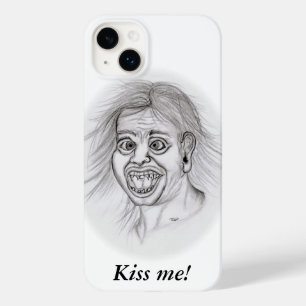 Funda Para iPhone 14 Plus De Case-Mate ¡Bésame! - Dibujo de lápiz en blanco y negro