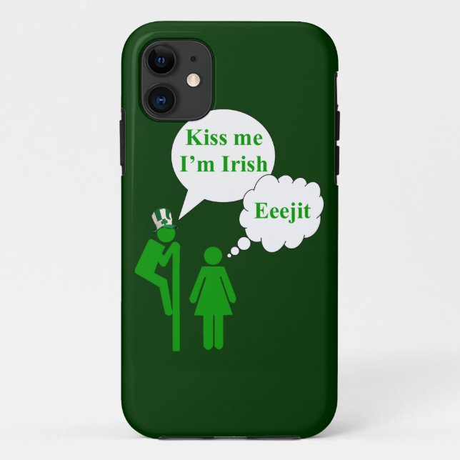 Funda De Case-Mate Para iPhone Bésame, el letrero irlandés del baño (Reverso)