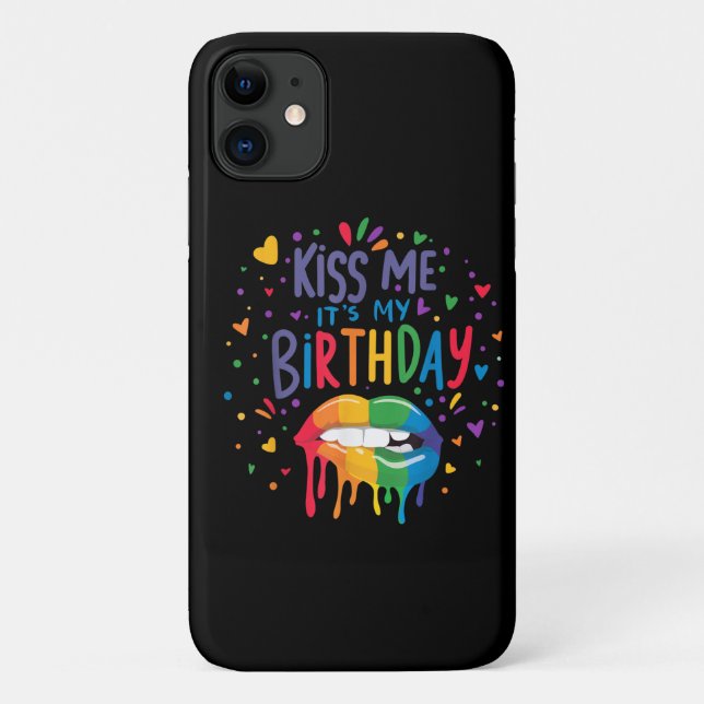 Funda De Case-Mate Para iPhone Bésame Es Mi Cumpleaños (Reverso)