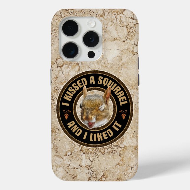 Funda De Case-Mate Para iPhone Besé una ardilla - graciosa parodia (Reverso )