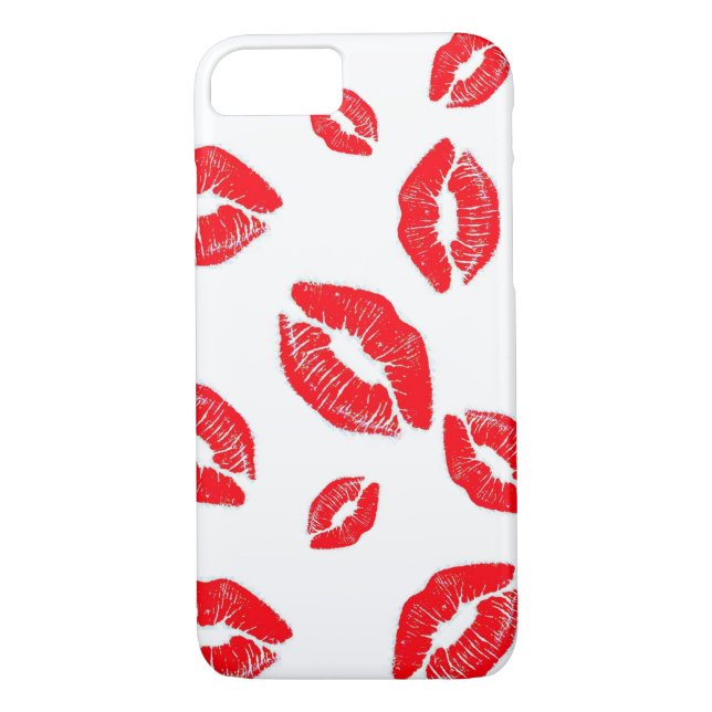 Funda De Case-Mate Para iPhone Beso rojo de los labios (Reverso)