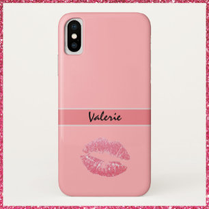 Funda Para iPhone X Beso rosa lindo