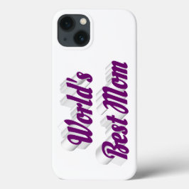 Funda Para iPhone 13 Best Mom purple text