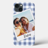 Besties Instant Photo Blue Checker