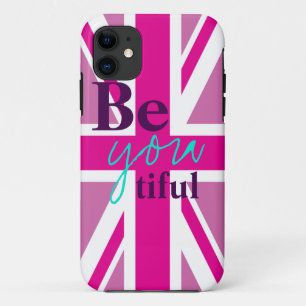 beYOUtiful Pink Union Jack iPhone 5 Funda