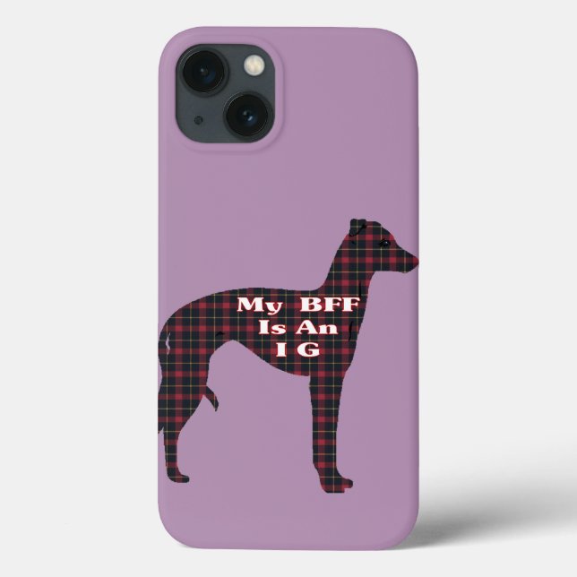 Funda De Case-Mate Para iPhone BFF Regalos de Greyhound italianos (Reverso)