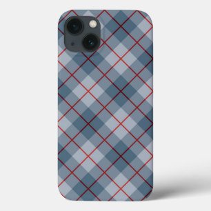 Funda Para iPhone 13 Bias Plaid Blue-Red Stripe